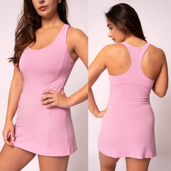 90 Degree By Reflex Dresses & Skirts - Mauve Scoop Neck Racerback Pocket Tennis Dress NWT